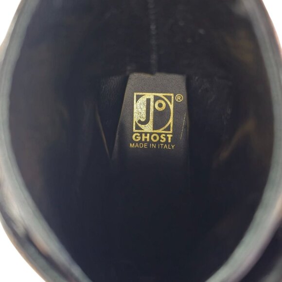 JO Ghost Navy Blue Leather Designer Zip Boots Mens 13 Italy Ankle Dress Shoes 46 - Picture 11 of 16